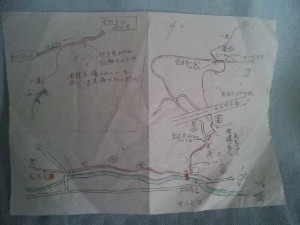 民宿岡田からもらった地図