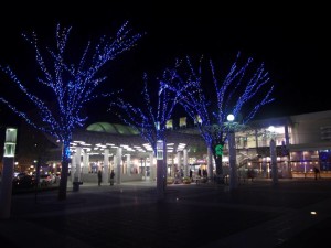 福島駅前のイルミ