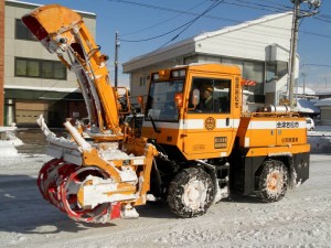 会津若松の除雪車
