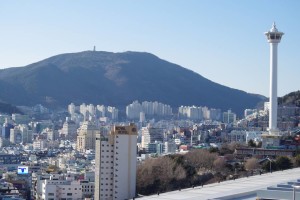 ロッテモール屋上から釜山の町