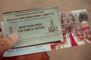 マハーボディー寺院のチケット