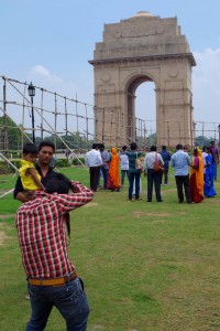 インド門で記念撮影