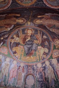 修道院跡のフレスコ画
