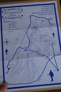 カッパドキアのハイキングコース地図